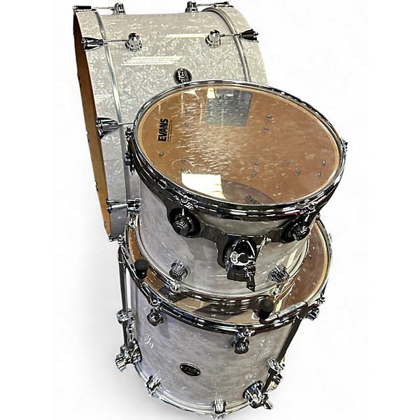 Used 2020 DW 3 Piece Performance Series White Marine Pearl Drum Kit