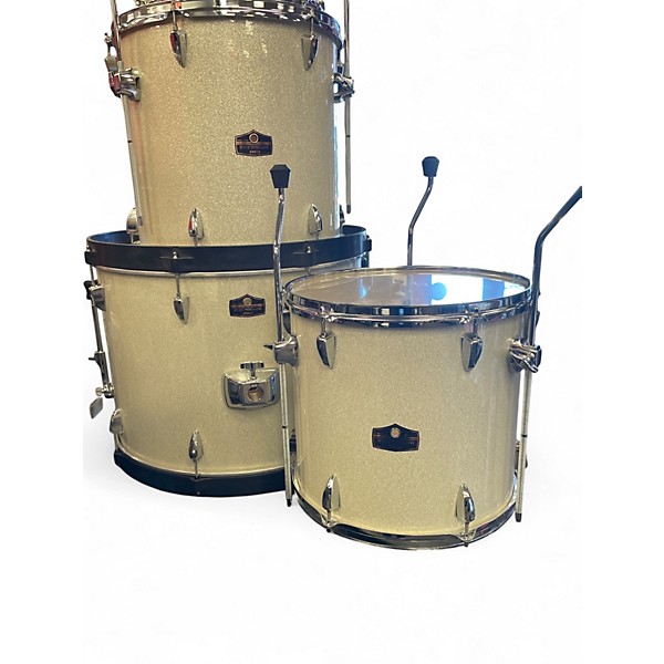 Used TAMA 6 Piece Imperialstar White Sparkle Drum Kit