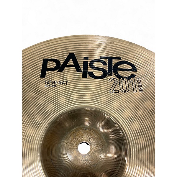 Used Paiste 14in 201 Bronze Hi Hat Bottom Cymbal