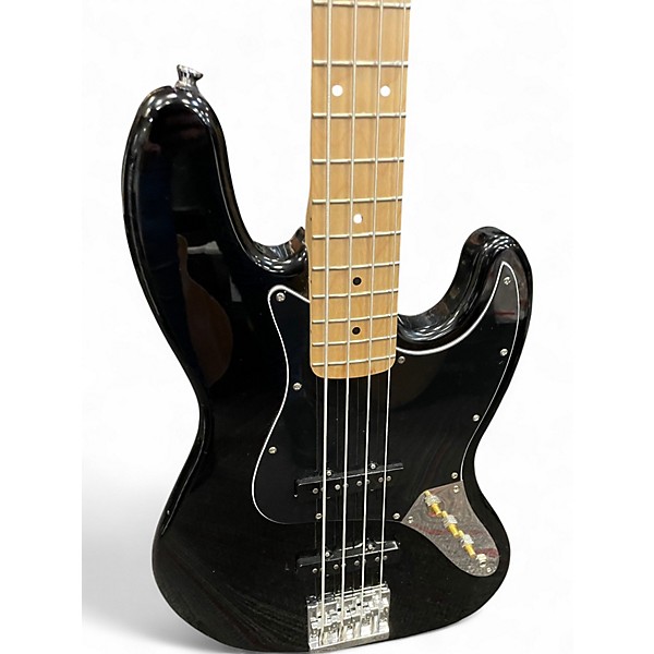 Used Squier JAZZ BASS Black Electric Bass Guitar
