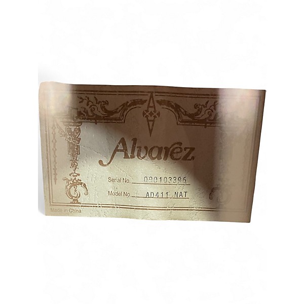 Used Alvarez AD411 Dreadnought Natural Acoustic Guitar