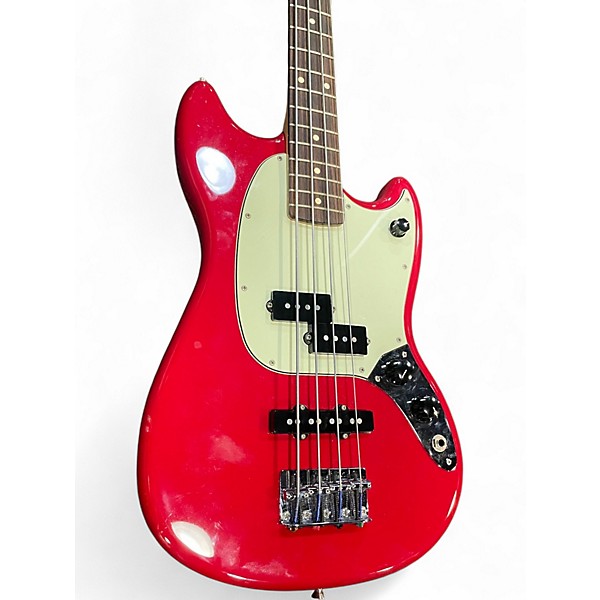 Used Fender Mustang Bass Dakota Red Electric Bass Guitar