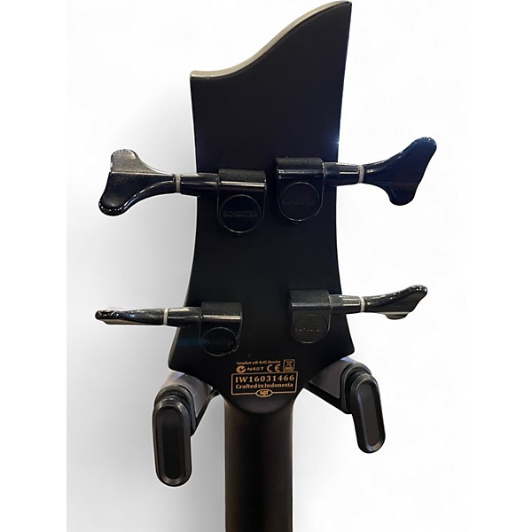 Used Schecter Guitar Research STILETTO STEALTH 4 BLACK Electric Bass Guitar