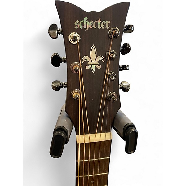 Used Schecter Guitar Research ORLEANS STAGE 7 Black Acoustic Electric Guitar