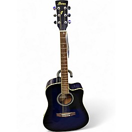 Used Ibanez PF15ECE Blue Acoustic Electric Guitar