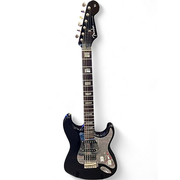 Used Fender Deluxe Stratocaster HSS Black Solid Body Electric Guitar