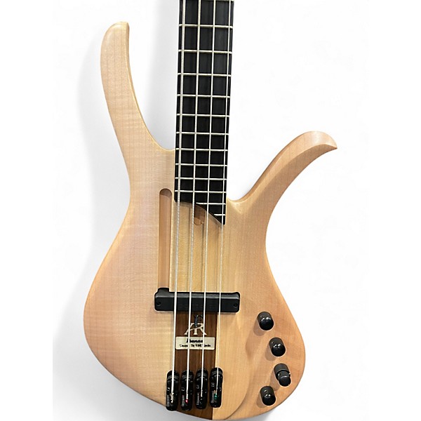 Used Ibanez AFR4FMP Natural Flamed Maple Electric Bass Guitar