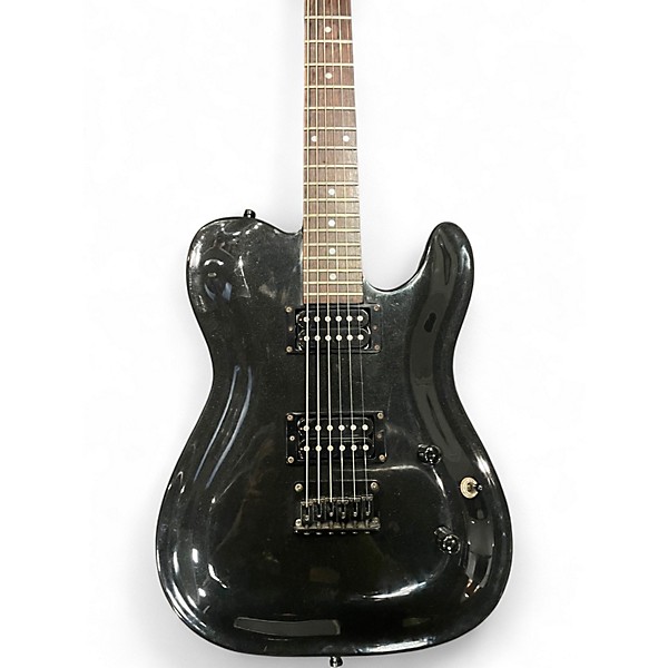 Used Squier Squier Double Fat Deluxe Telecaste Black Solid Body Electric Guitar