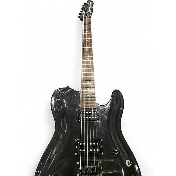 Used Squier Squier Double Fat Deluxe Telecaste Black Solid Body Electric Guitar