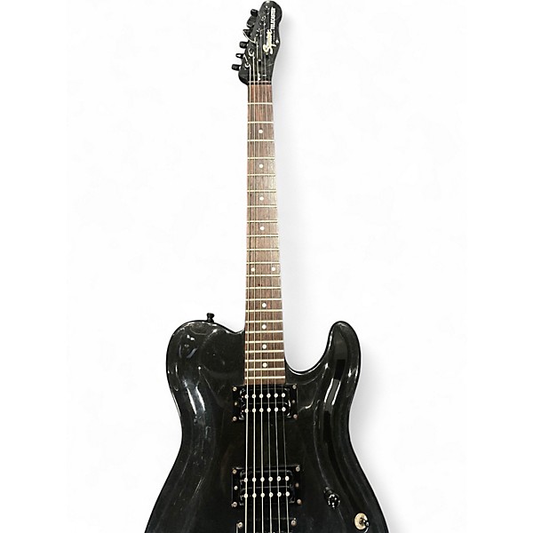 Used Squier Squier Double Fat Deluxe Telecaste Black Solid Body Electric Guitar