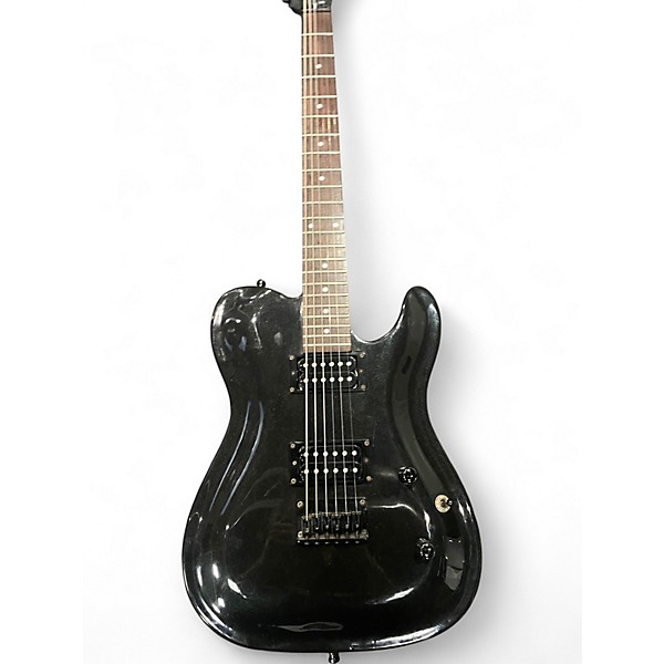 Used Squier Squier Double Fat Deluxe Telecaste Black Solid Body Electric Guitar