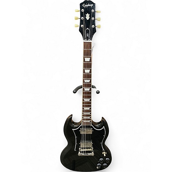 Used Epiphone SG Standard Metallic Black Solid Body Electric Guitar
