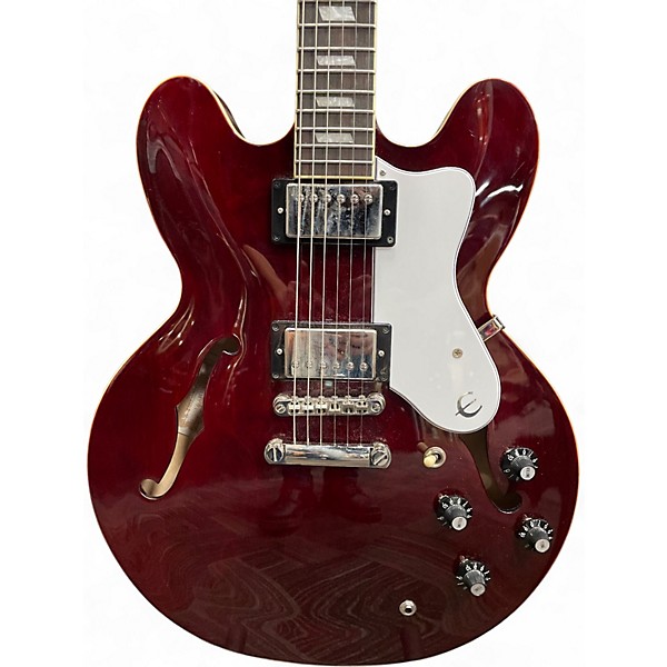 Used Epiphone Noel Gallagher Riviera Dark Wine Red Hollow Body Electric Guitar
