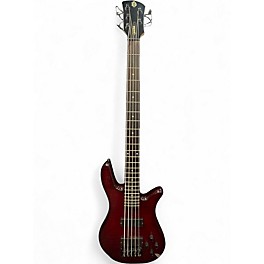 Used Spector 5 STRING RED Electric Bass Guitar