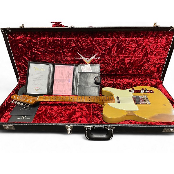 Used Fender CUSTOM SHOP 1963 TELECASTER HVY RELIC Vintage Natural Solid Body Electric Guitar