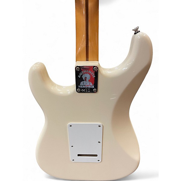 Used Fender Jimi Hendrix Stratocaster Olympic White Solid Body Electric Guitar