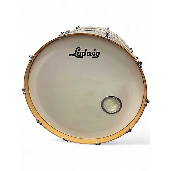 Used Ludwig 4 Piece Centennial Silver Sparkle Drum Kit