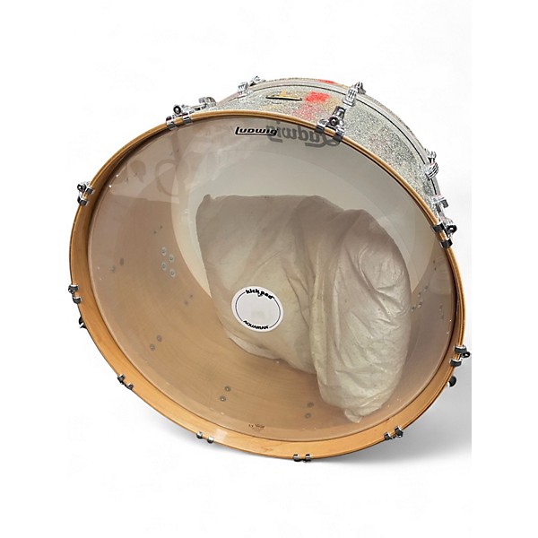 Used Ludwig 4 Piece Centennial Silver Sparkle Drum Kit