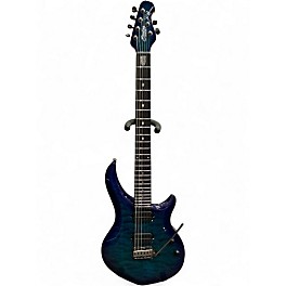 Used Sterling by Music Man MAJ200X QM John Petrucci Signature Majesty DiMarzio Cerulean Blue Solid Body Electric Guitar