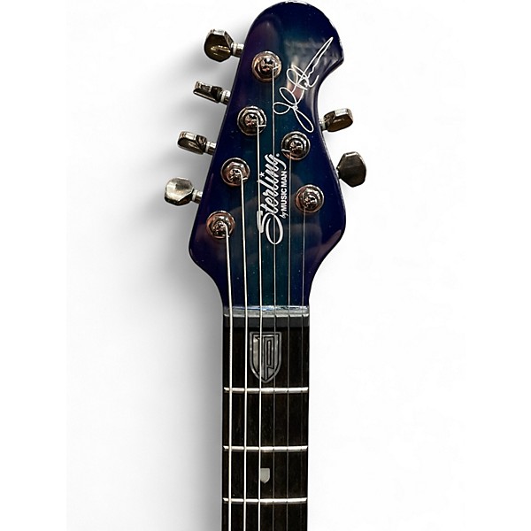 Used Sterling by Music Man MAJ200X QM John Petrucci Signature Majesty DiMarzio Cerulean Blue Solid Body Electric Guitar