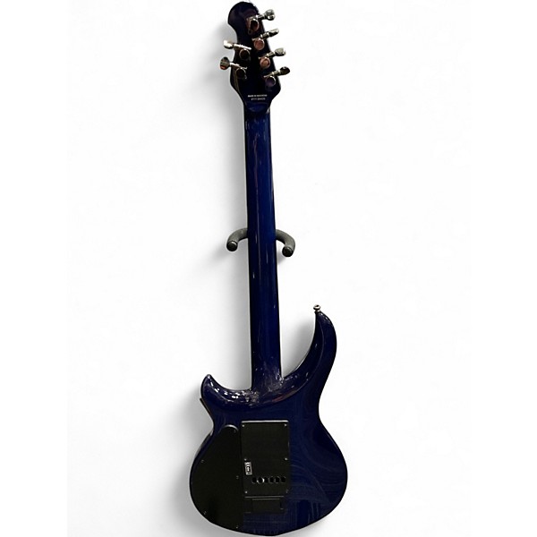 Used Sterling by Music Man MAJ200X QM John Petrucci Signature Majesty DiMarzio Cerulean Blue Solid Body Electric Guitar