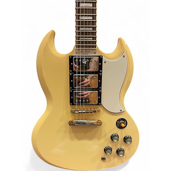 Used Epiphone Les Paul Custom SG Antique White Solid Body Electric Guitar