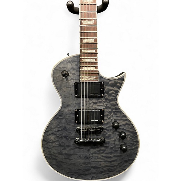 Used ESP LTD EC401QM THRU BLACK Solid Body Electric Guitar