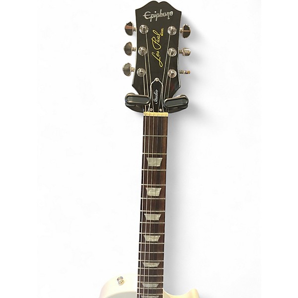 Used Epiphone Les Paul Studio Black and White Solid Body Electric Guitar