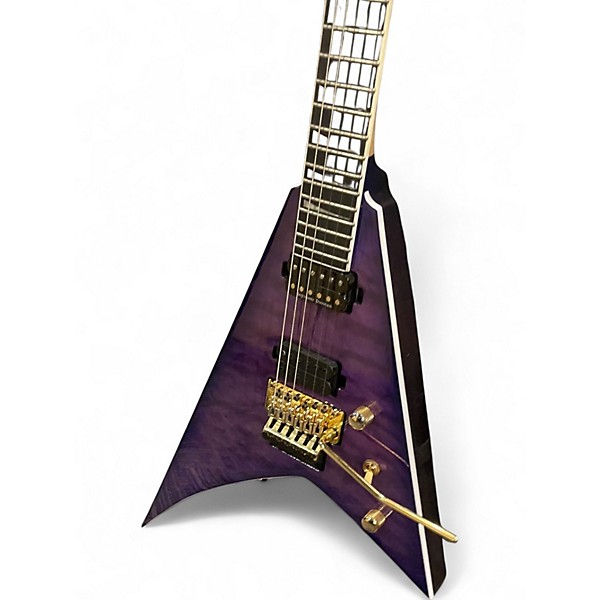 Used Jackson Pro Series Rhoads RR24Q Transparent Purple Solid Body Electric Guitar