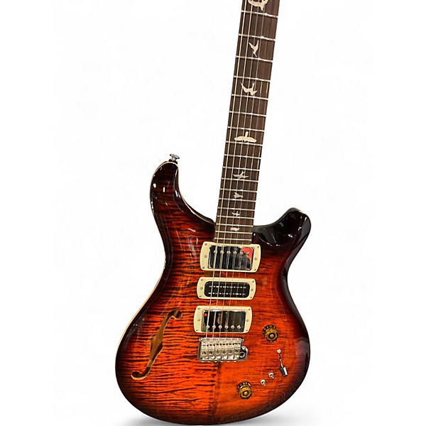 Used PRS SE Special Semi-Hollow Orange Tiger Smokeburst Hollow Body Electric Guitar