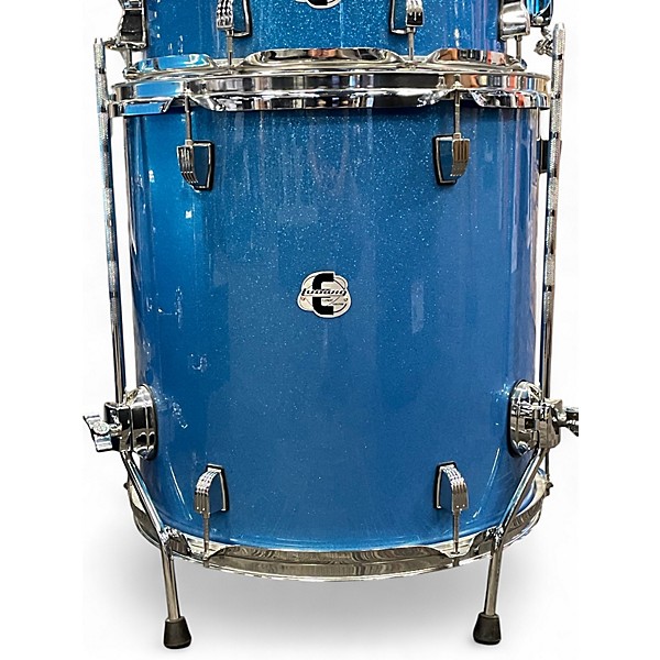 Used Ludwig 5 Piece ELEMENT BLUE SPARKLE Drum Kit