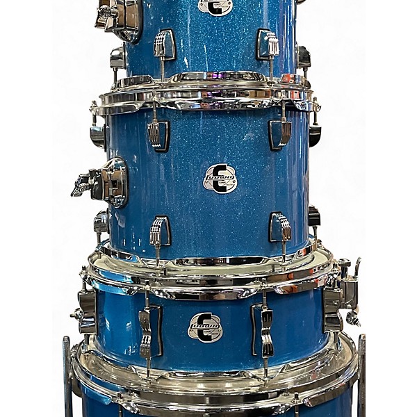 Used Ludwig 5 Piece ELEMENT BLUE SPARKLE Drum Kit