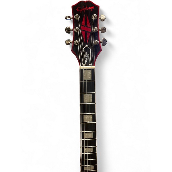Used Epiphone Les Paul Custom Widow transparent red Solid Body Electric Guitar
