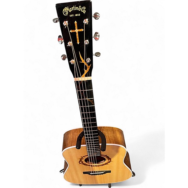Used 2017 Martin Custom Shop "Crown of Thorns" Natural Acoustic Electric Guitar