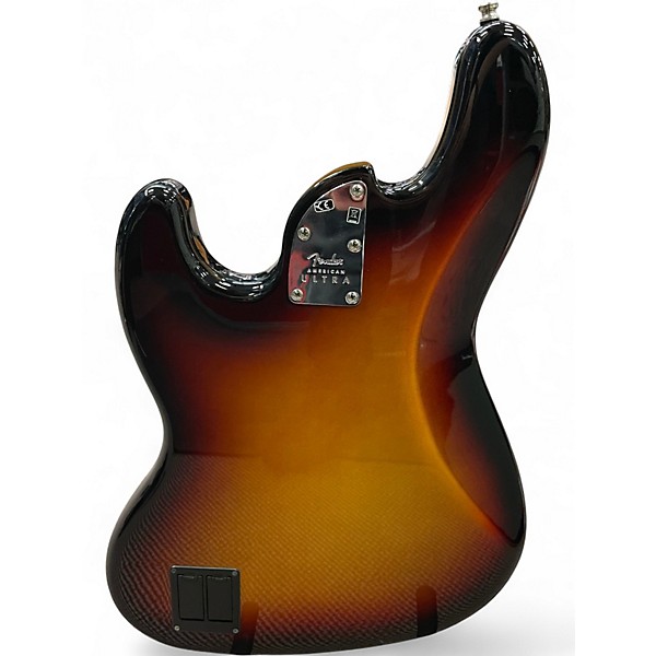 Used 2020 Fender American Ultra Jazz Bass 3 Color Sunburst Electric Bass Guitar