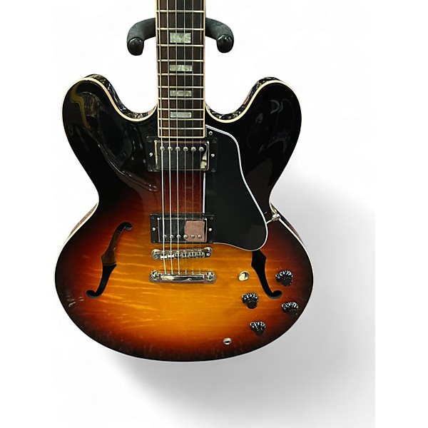 Used 2017 Gibson ES335 Figured 3 Tone Sunburst Hollow Body Electric Guitar