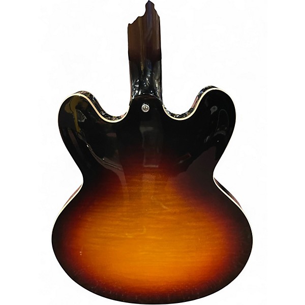 Used 2017 Gibson ES335 Figured 3 Tone Sunburst Hollow Body Electric Guitar