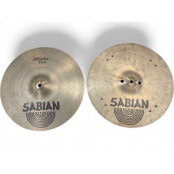 Used SABIAN 14in AA Sizzle Hi Hat Pair Cymbal