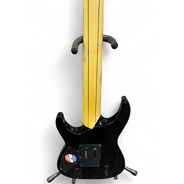 Used ESP BUZ-7 Floyd Rose Upgrade plus white titanium TRANS BLACK Solid Body Electric Guitar