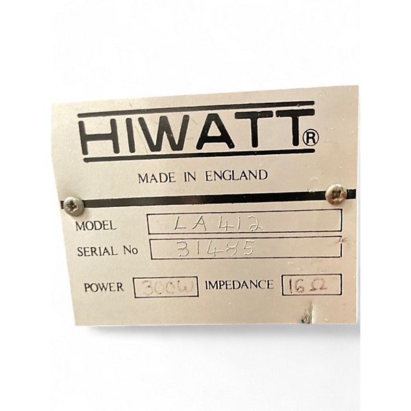 Used Hiwatt LA412 Guitar Cabinet