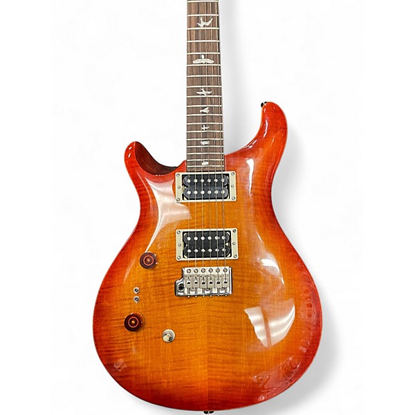 Used PRS SE CUSTOM 24-08 Left Handed Cherry Sunburst Solid Body Electric Guitar