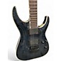 Used ESP LTD MH1000 with Evertune FLAMED CHARCOAL Solid Body Electric Guitar