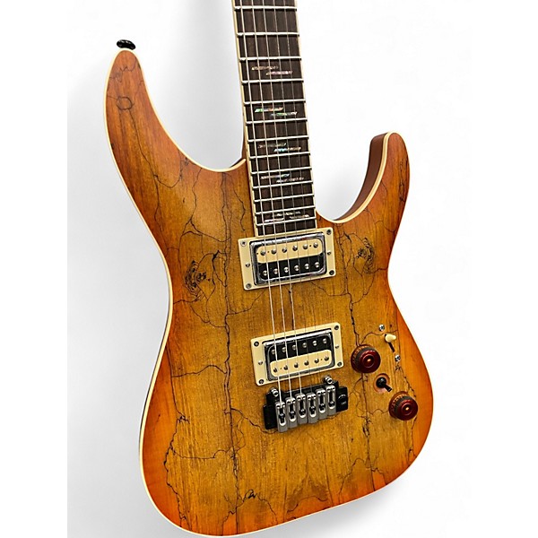 Used Schecter Guitar Research C1 EXOTIC SPALTED MAPLE SPALTED SUNBURST Solid Body Electric Guitar