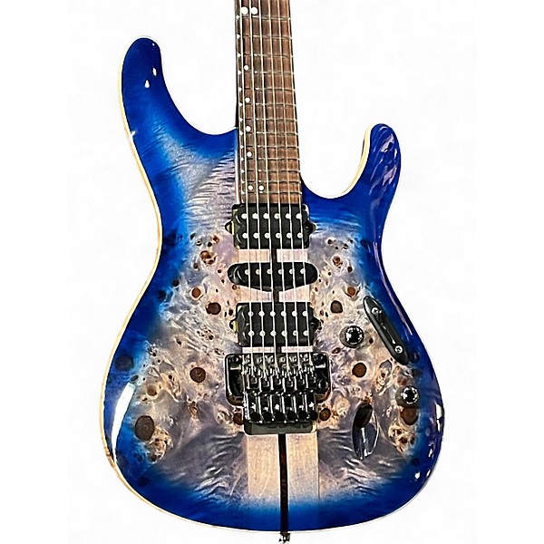 Used 2023 Ibanez S1070PBZ Cerulean Blue Solid Body Electric Guitar