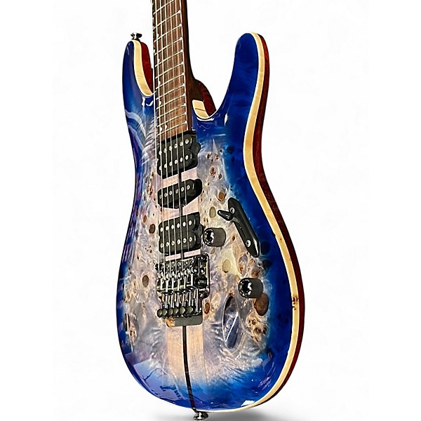 Used 2023 Ibanez S1070PBZ Cerulean Blue Solid Body Electric Guitar