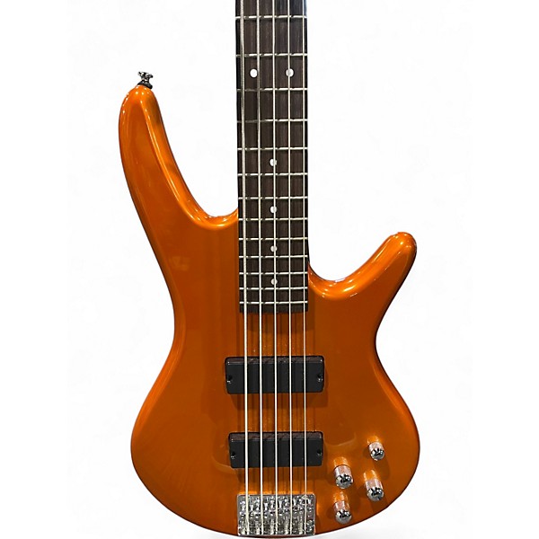 Used Ibanez GSR205 5 String Metallic Orange Electric Bass Guitar