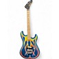 Used Kramer Baretta Hot Rod Blue Sparkle with Flames Solid Body Electric Guitar thumbnail