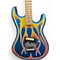 Used Kramer Baretta Hot Rod Blue Sparkle with Flames Solid Body Electric Guitar