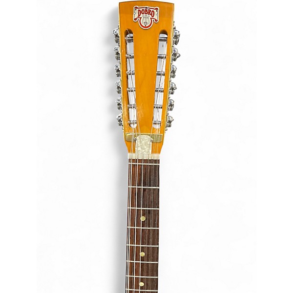 Vintage 1960s Dobro D-12 columbian resonator Mahogany 12 String Acoustic Electric Guitar