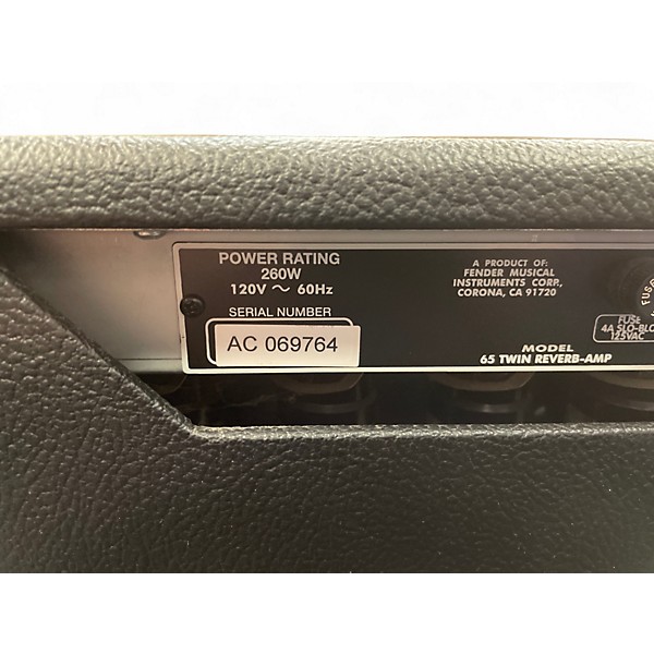 Used Fender 1965 Reissue Twin Custom 15 85W 1x15 Tube Guitar Combo Amp